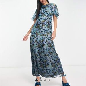 ASOS blue floral dress